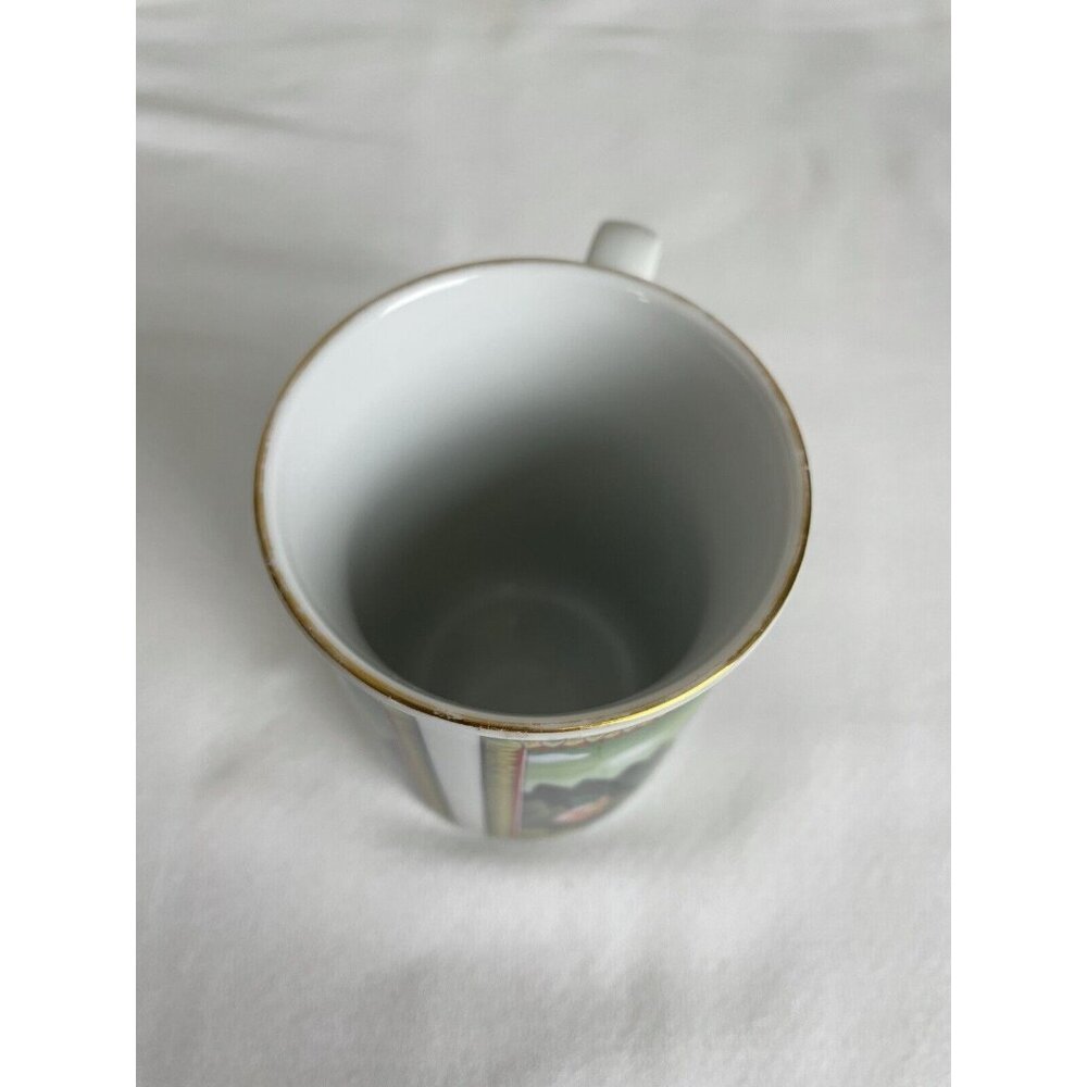 Russ Berrie Four Seasons Mug Cup White Gray Cats In Flower Garden Ceramic 8oz. - Picture 5 of 8